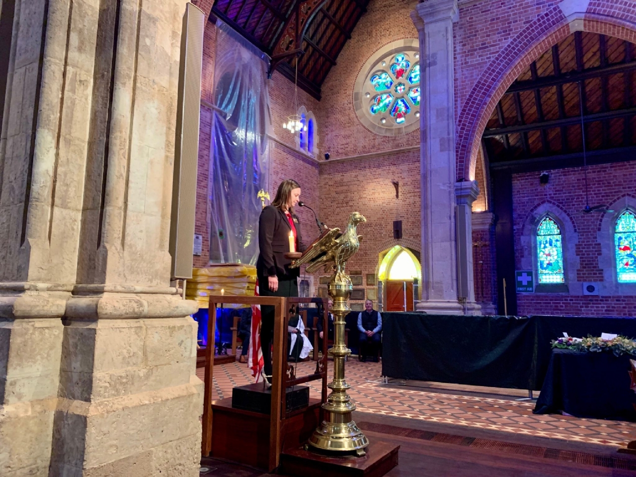 Memorial Service at St.Georges Cathedral in Perth, Western Australia.  US Consul General David Gainer in attendance.